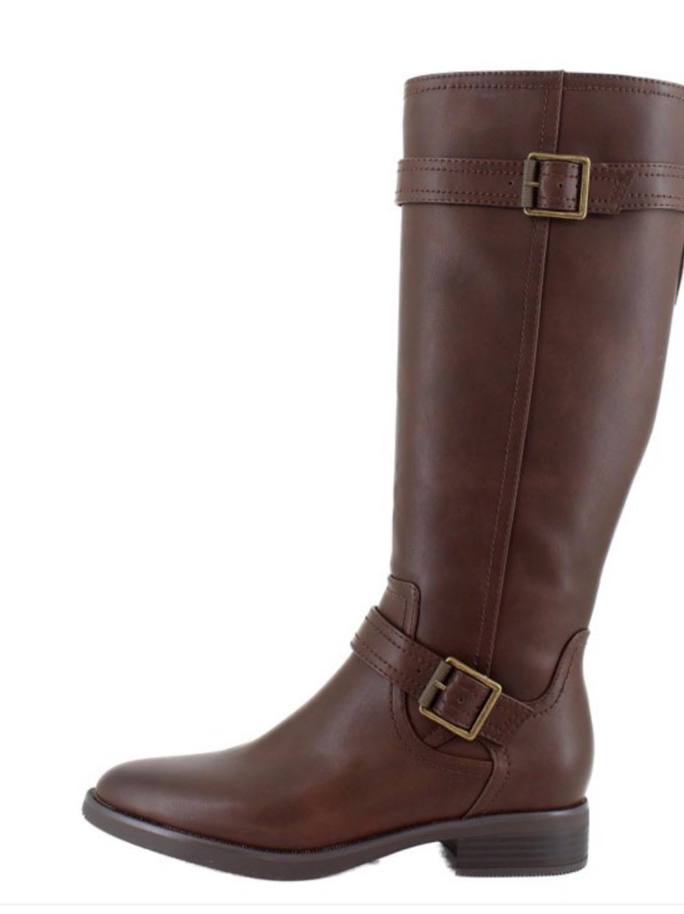 Naturalizer Tiernan Women's Brown faux leather Tall Buckle Riding Boots 9.5 NEW - Picture 2 of 12
